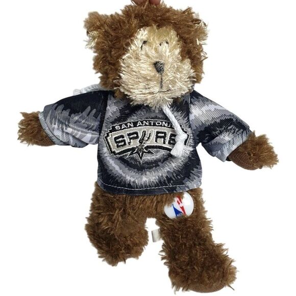 San Antonio Spurs NBA Teddy Bear 9.5" So Soft Plush Wearing Embroidered Hoodie - Picture 3 of 9